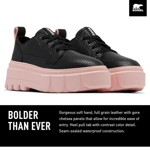 Sorel Shoes - Sorel Caribou X NWT Black and Pink Platform Sneakers Sz 10